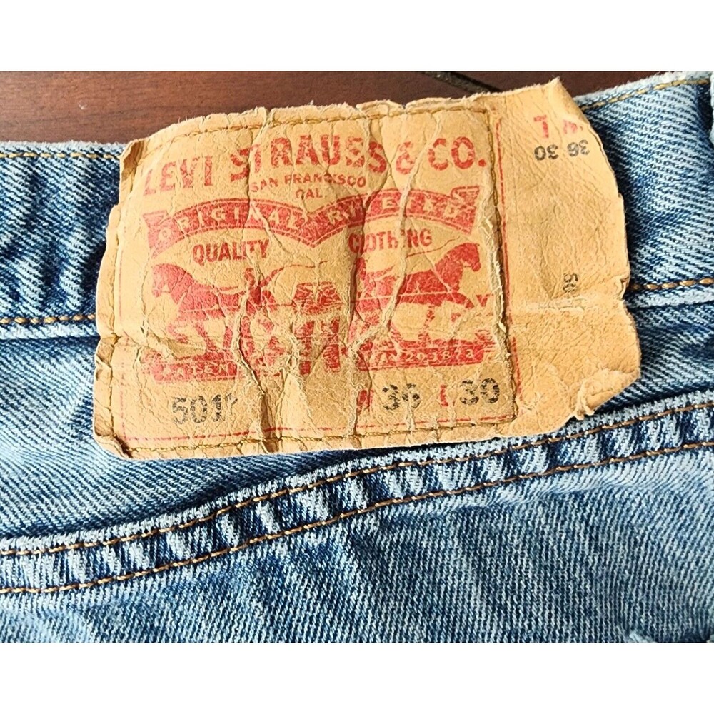 Levi's 501XX Vintage Light Wash Blue Men's Denim Jeans Size 36x30